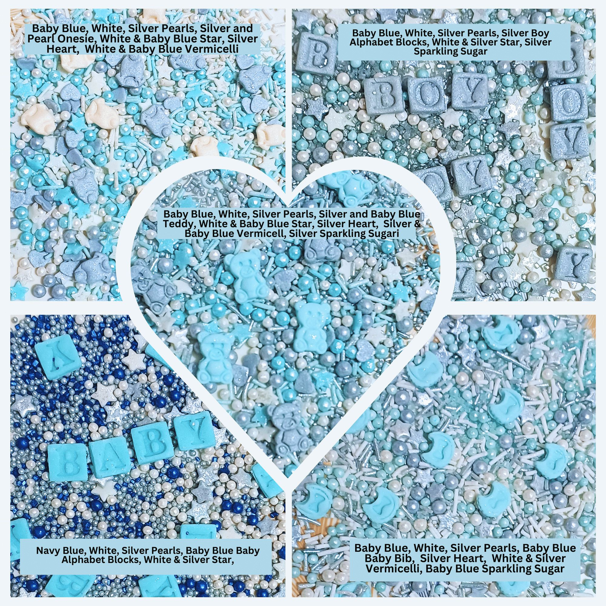 Confect Boys Baby Shower Sprinkles | Edible Sprinkles Assorted