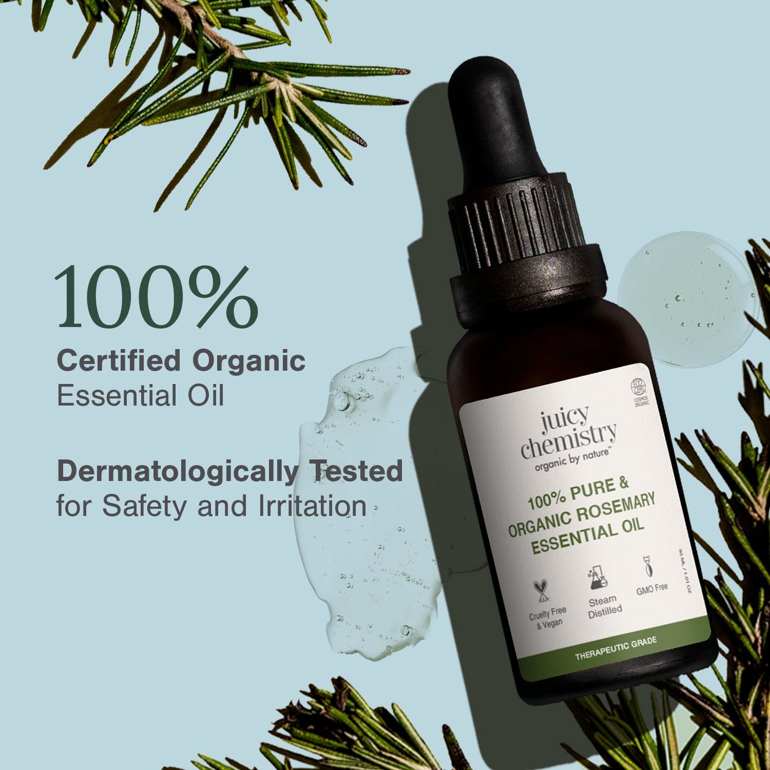 Organic Rosemary Essential Oil | Pure & Certified 