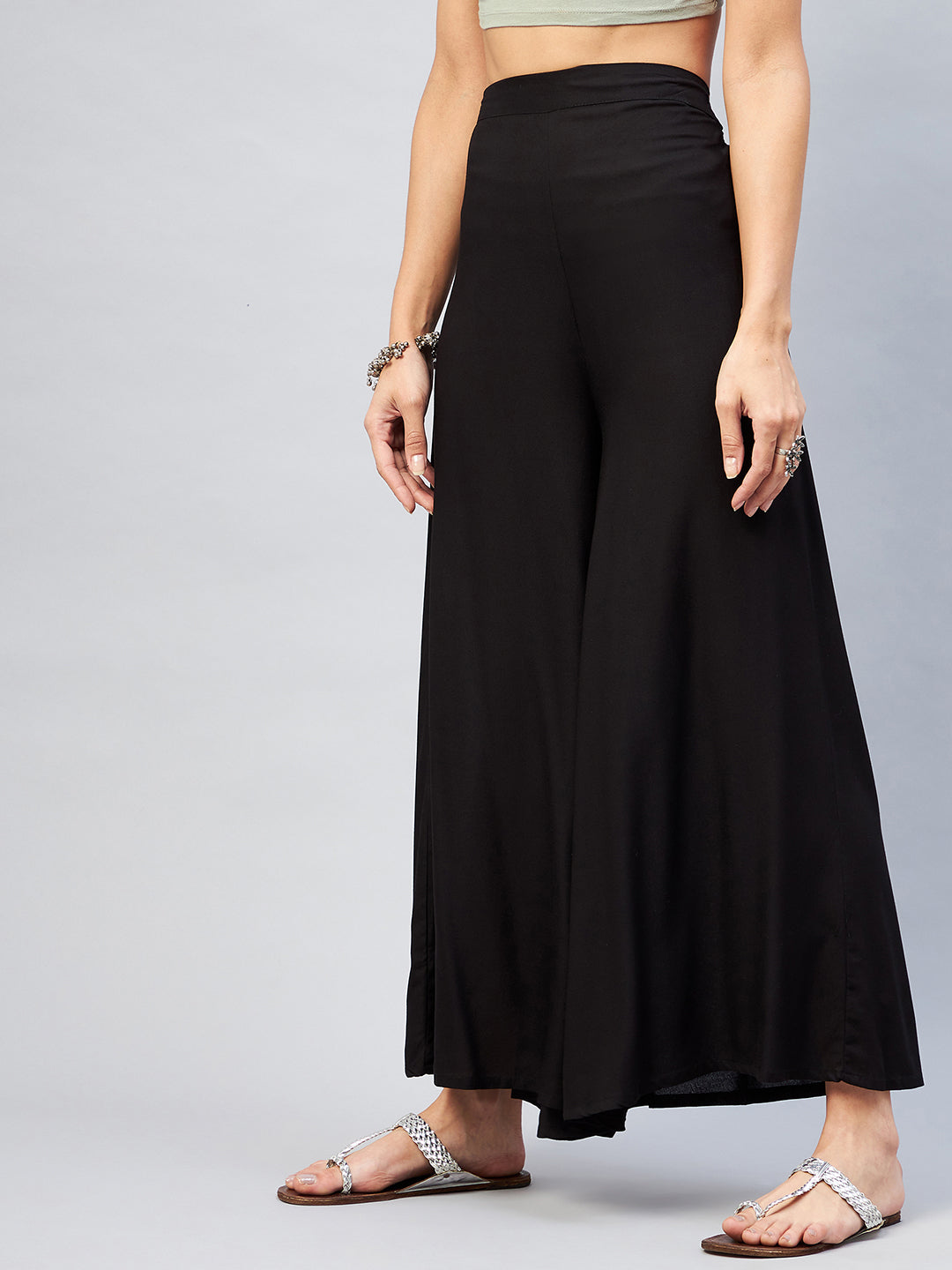InWeave Solid Black Palazzo 
