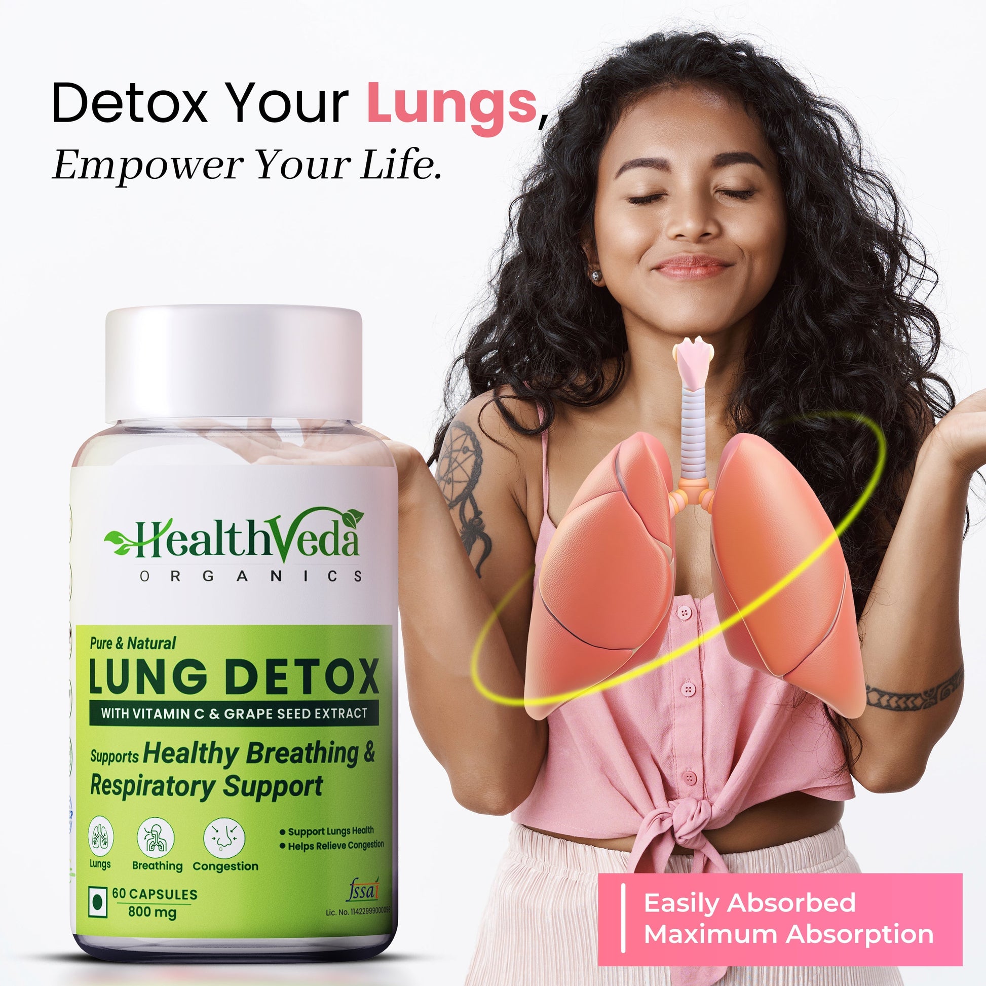 Health Veda Organics Lung Detox Veg Capsules Health Veda Organics