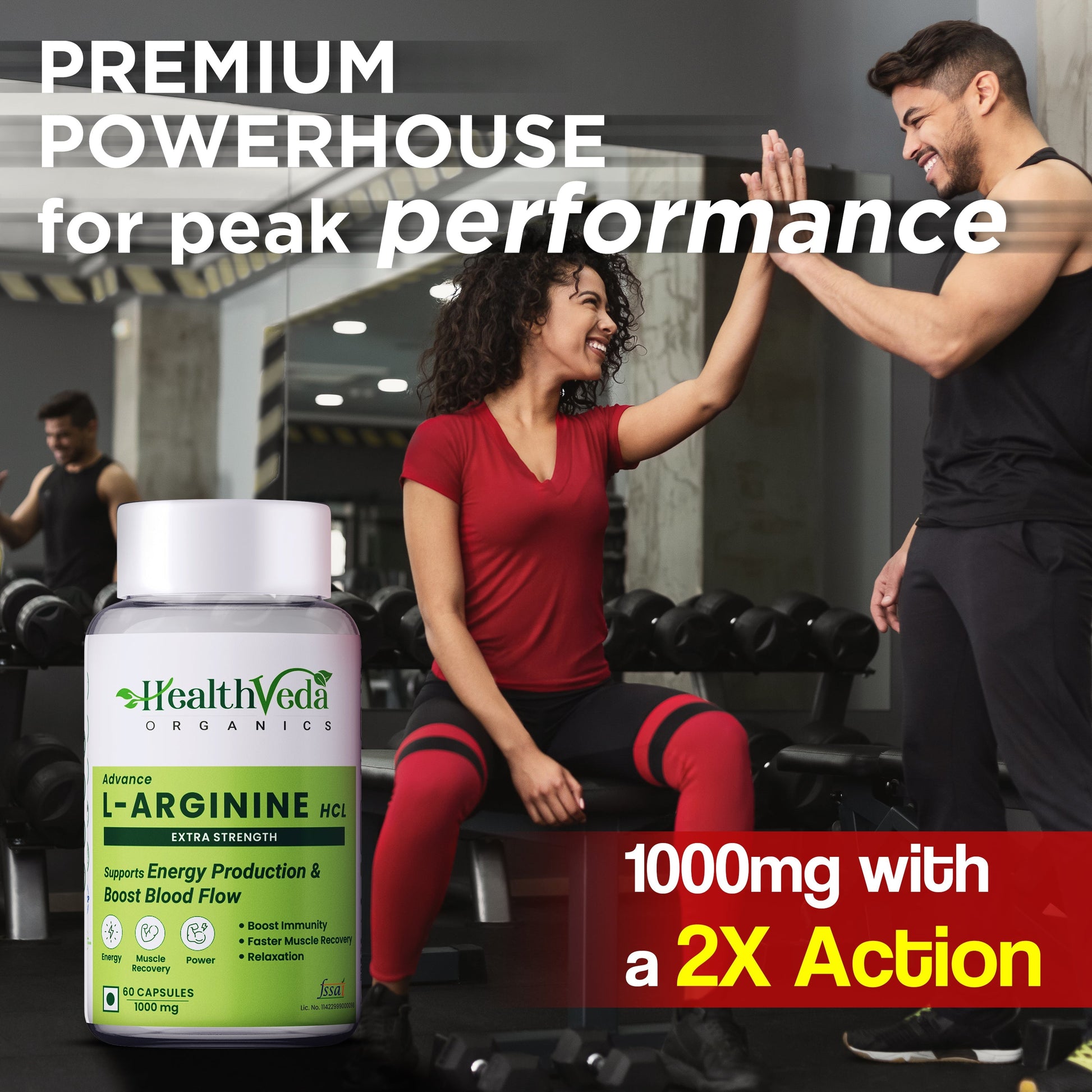 Health Veda Organics L Arginine Veg Capsules Health Veda Organics