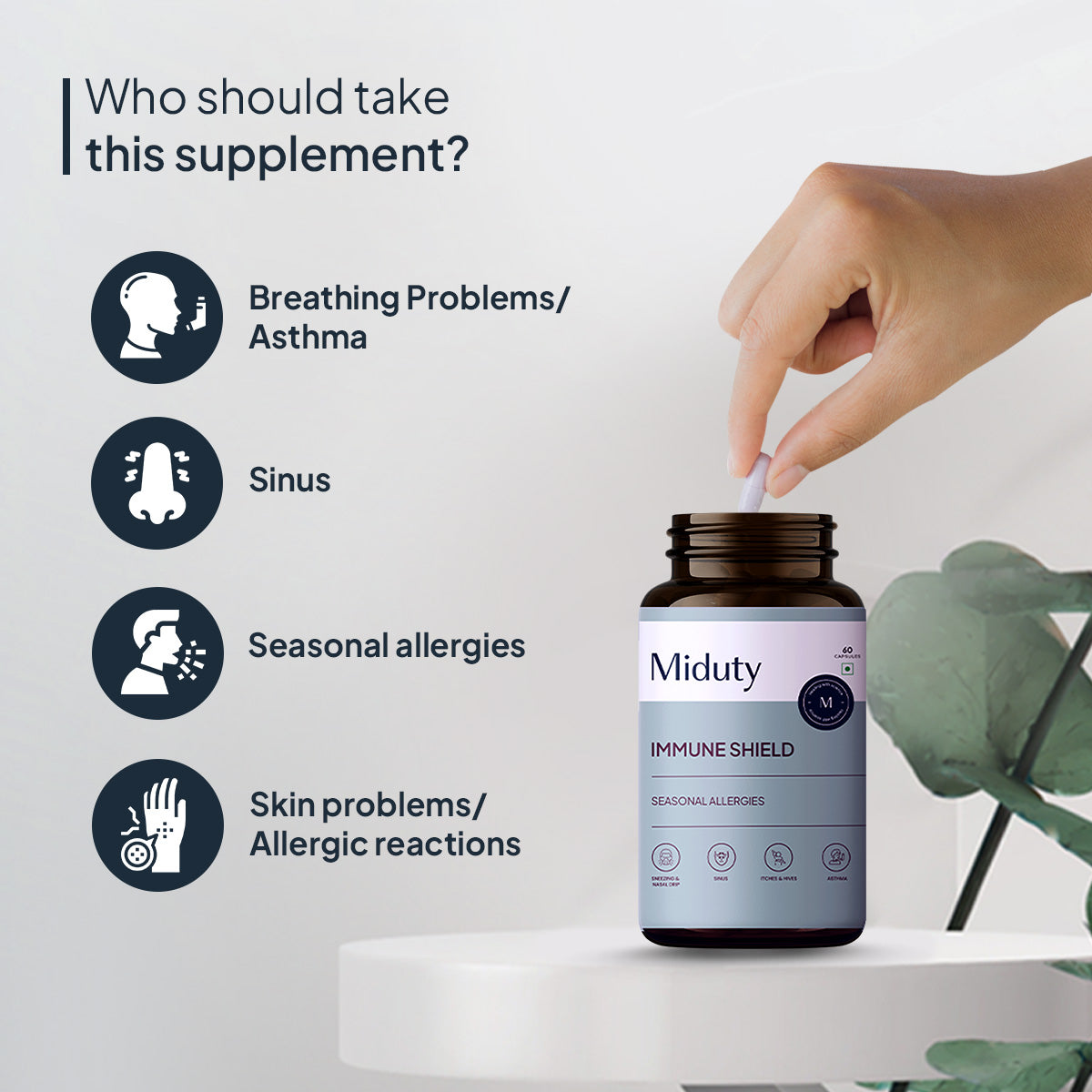 Miduty by Palak Notes Immune Shield Seasonal Allergies Capsules - Grab2buy