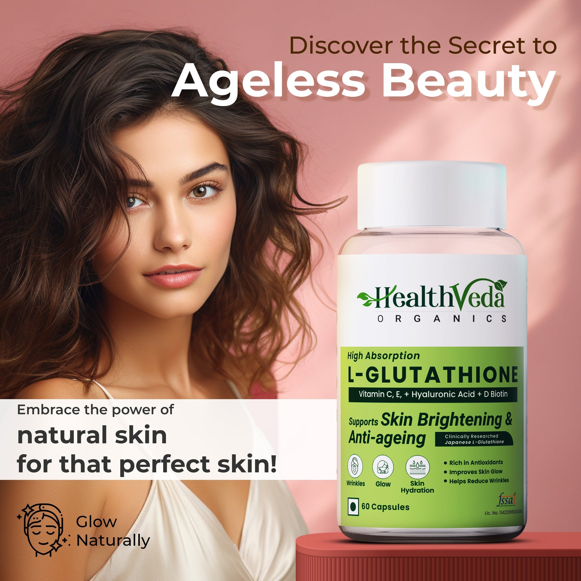 Health Veda Organics L-Glutathione Capsules Health Veda Organics