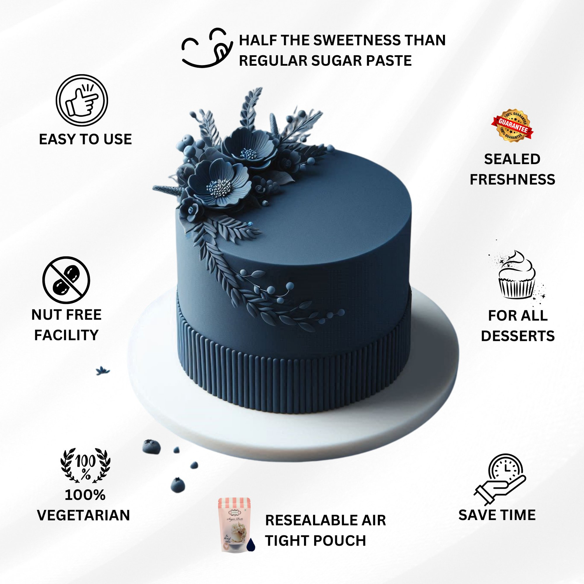 Confect Nightsky Navy Fondant | Edible Sugarpaste