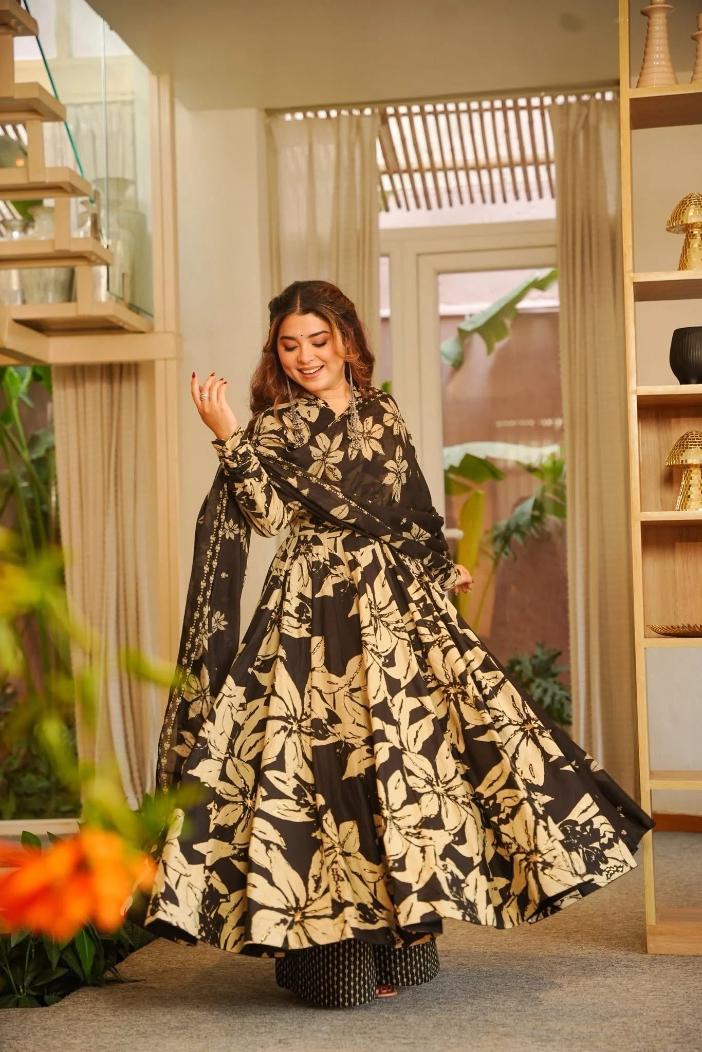 Yash Enterprise Black Muslin Cotton Silk Party Wear Embroidery Suit Set  Grab2Buy Yash Enterprise Grab2Buy
