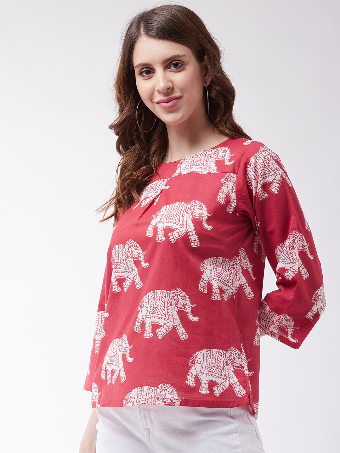 InWeave Red Elephant Top 