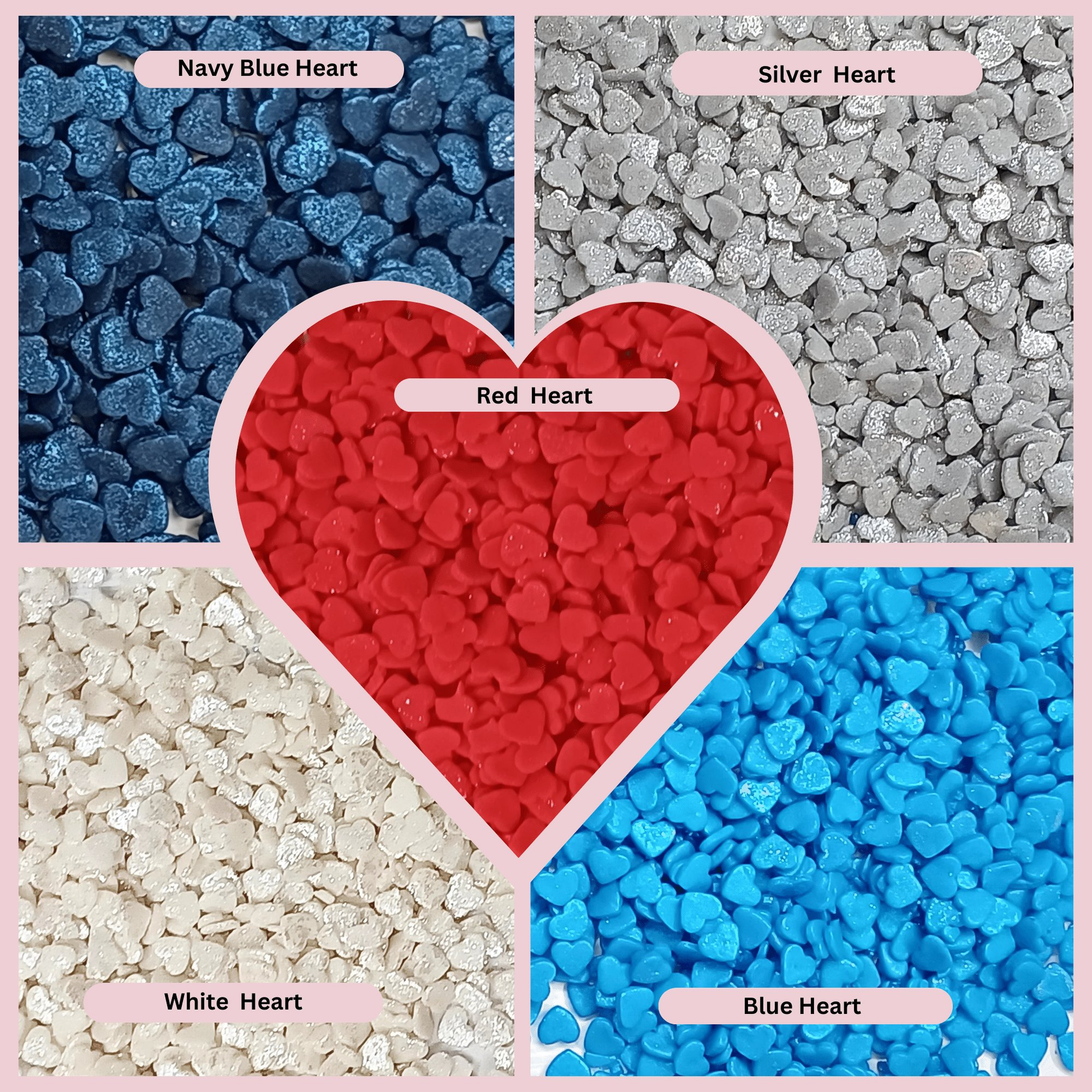 Confect Heart Sprinkles | Captain's Colors Patriotic Sprinkles