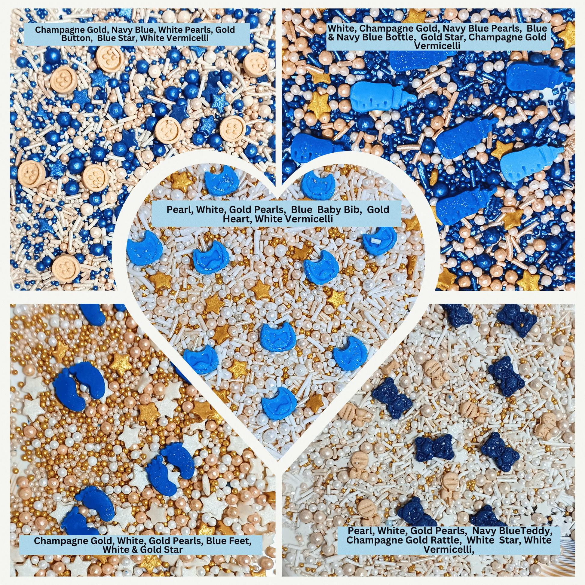 Confect Boys Baby Shower Sprinkles | Gender Reveal Sprinkles | Edible Sprinkles