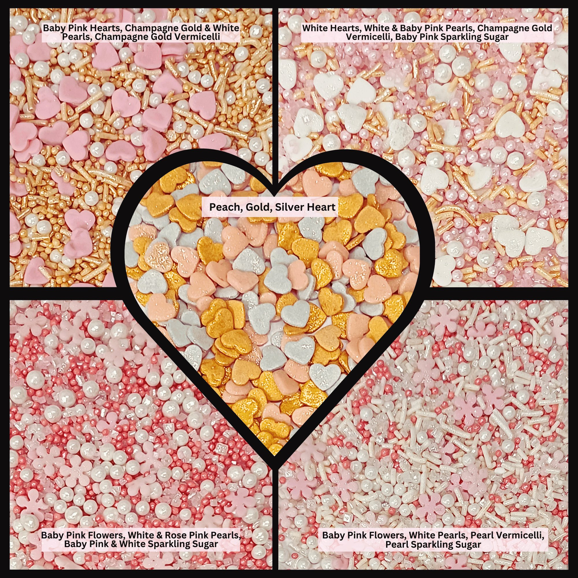 Confect Valentine Sprinkles | 18 Edible Decoration for Baking & Dessert  Grab2Buy Confect Grab2Buy