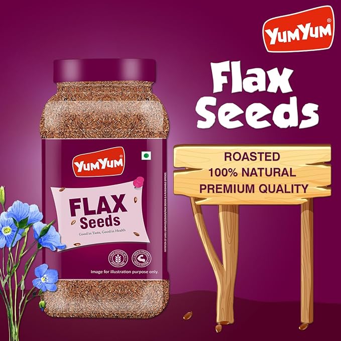 Yum Yum Roasted & Salted Flax Seeds Jar  Grab2Buy Yum Yum Grab2Buy