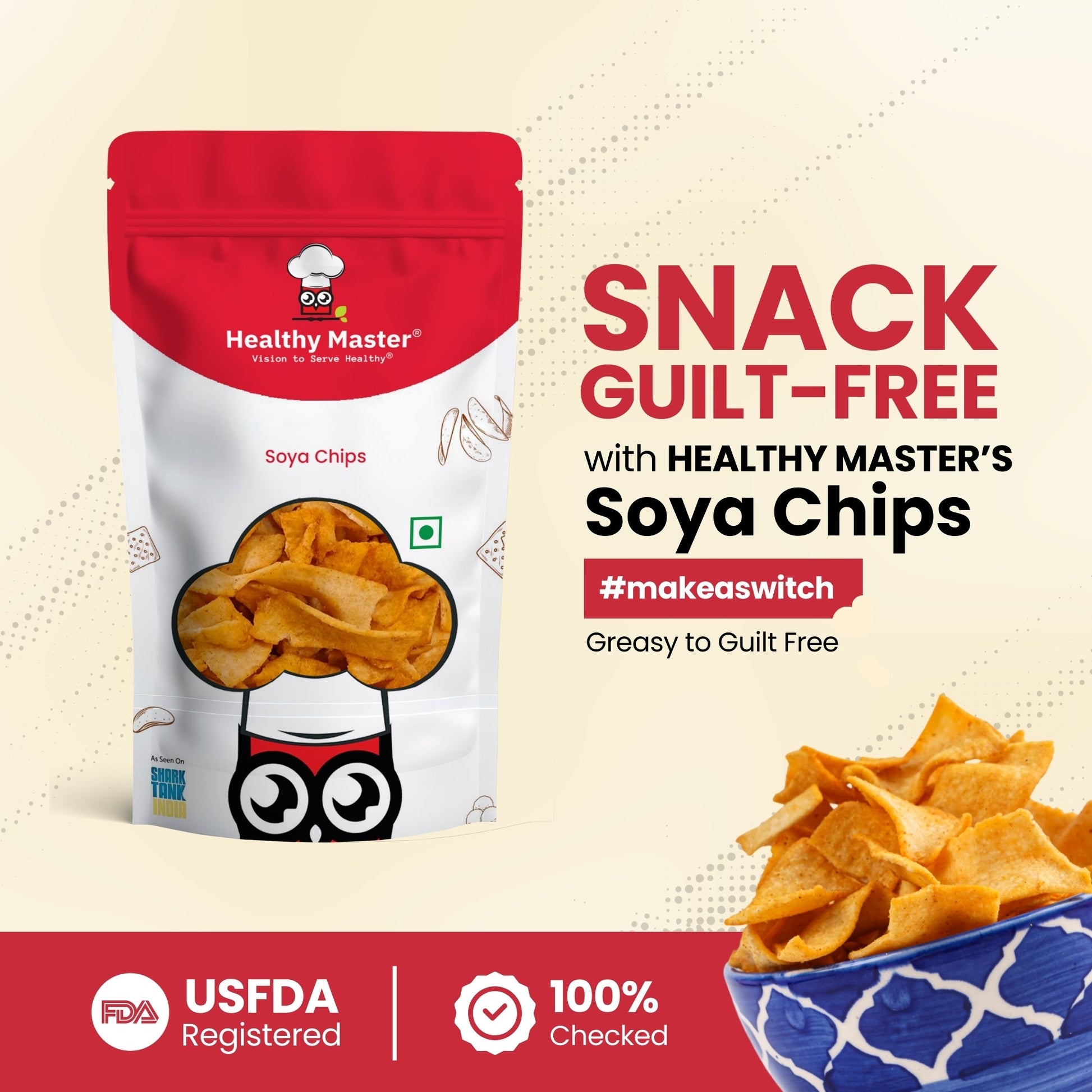 Healthy Master Light & Crispy Soya Chips Healthy Masters
