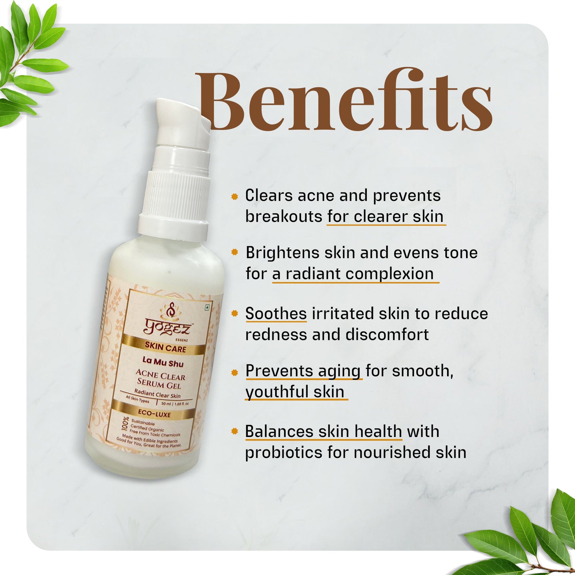 Yogez La Mu Shu Acne Clear Serum Gel  Grab2Buy Yogez Grab2Buy