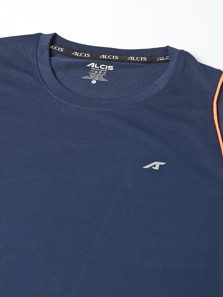 Alcis Round Neck Slim Fit Anti-Static T-Shirt 
