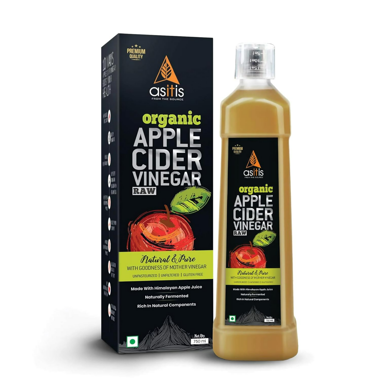 AS-IT-IS Nutrition Raw Apple Cider Vinegar with Mother 