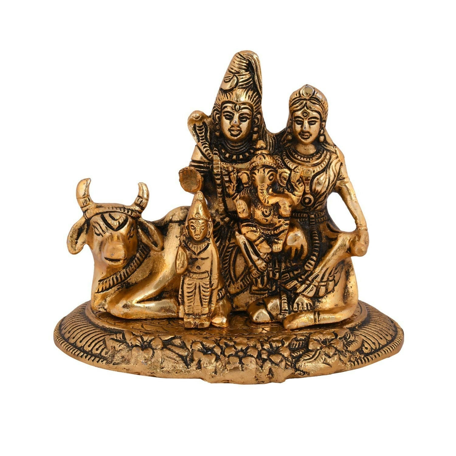 Collectible India Handcrafted Shiva Parvati Ganesh Idol - Grab2buy