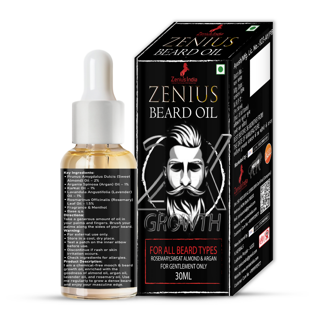 Zenius Beard Oil for Patchy Beard and Hair Growth  Grab2Buy Zenius Grab2Buy