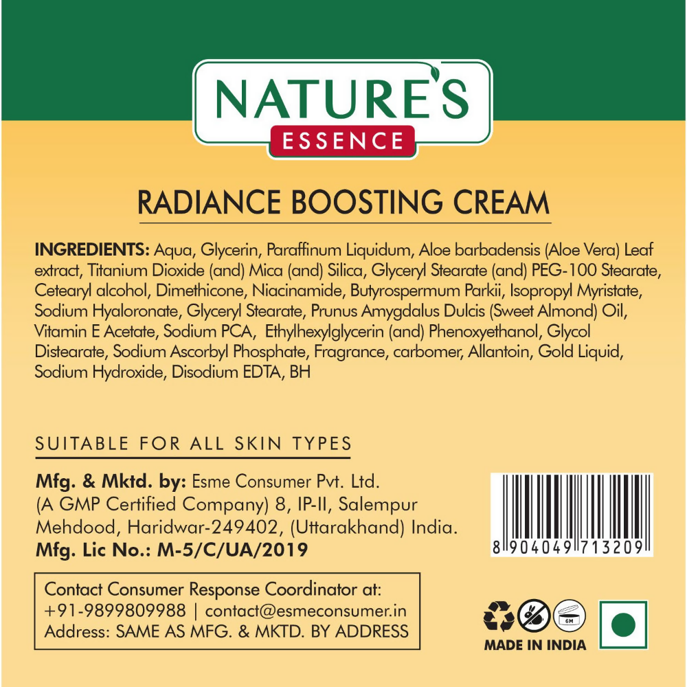 Nature's Essence Facialist Radiance Boosting Cream with 24K Liquid Gold 
