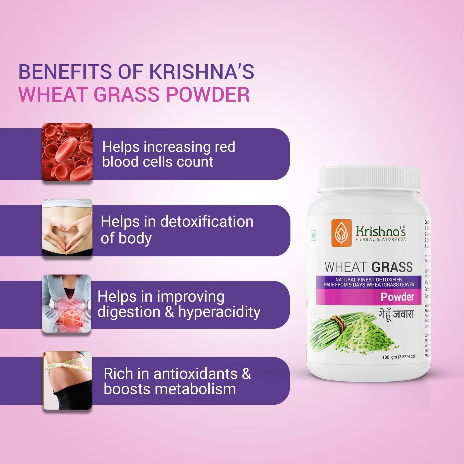 Krishna'S Herbal & Ayurveda Wheatgrass Powder 