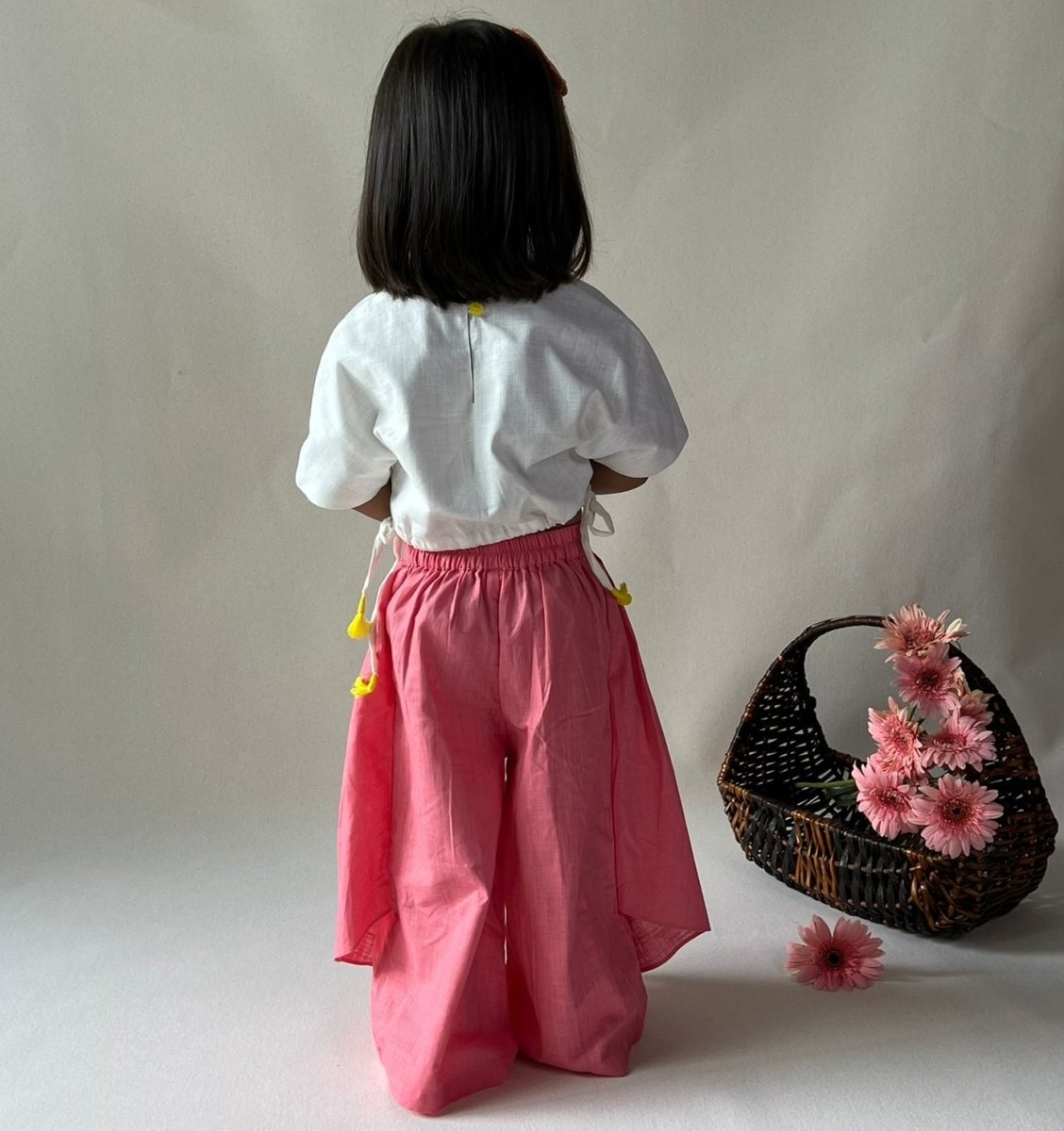 ArthLife Pink White Cycle Embroidered Co-Ord Set 