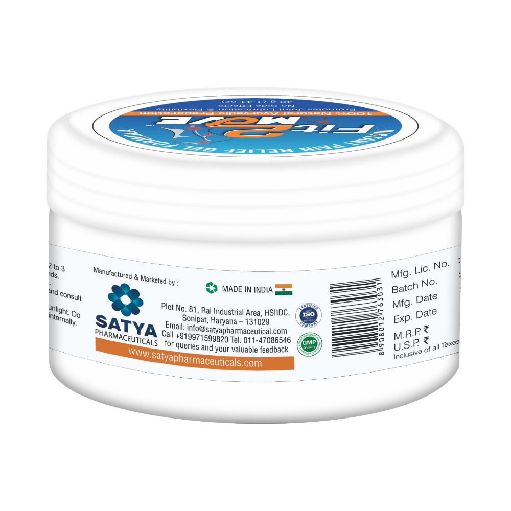 Satya Pharmaceuticals Ayurveda Fit-2 Move Instant Pain Relief Gel 