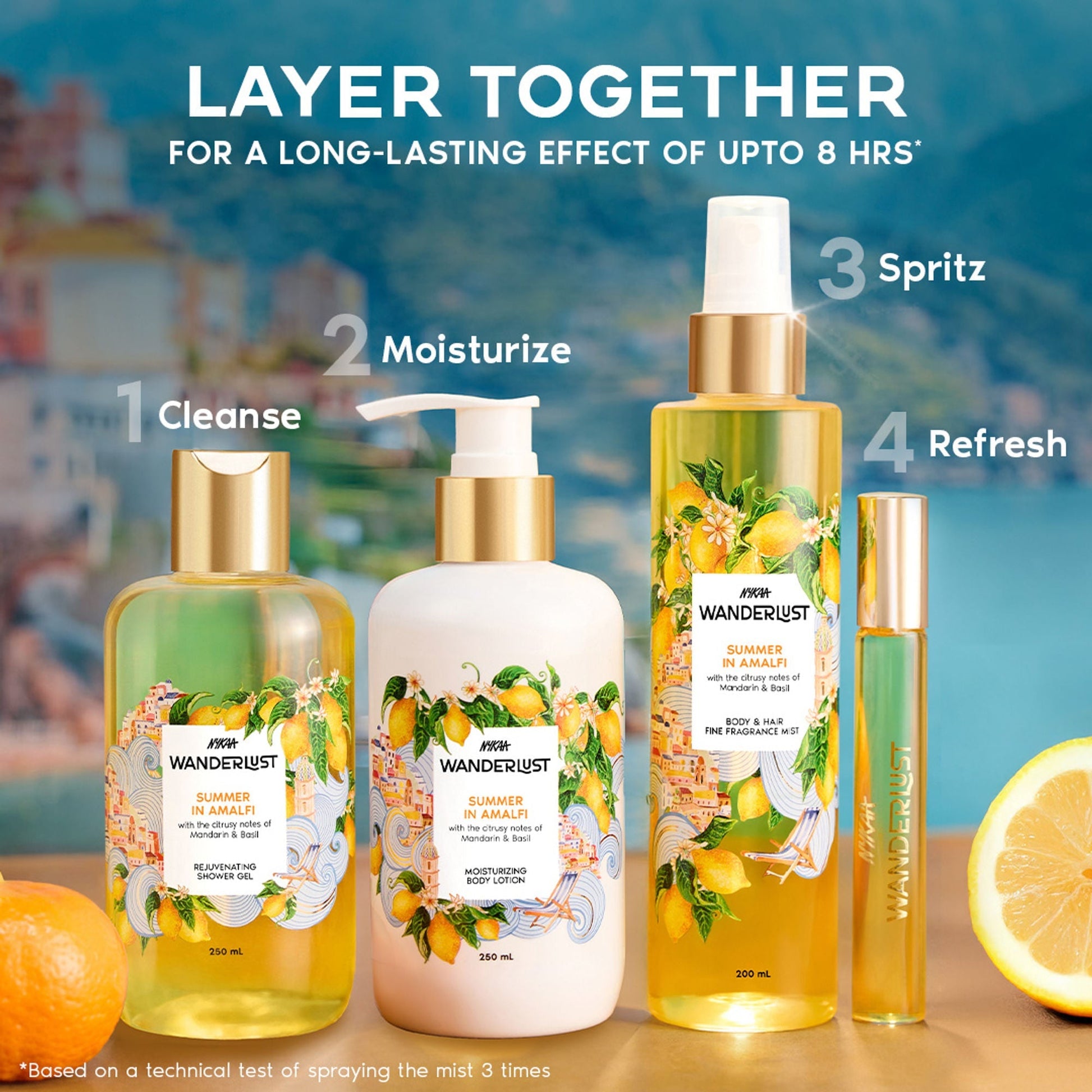 Wanderlust Fragrance Mist For Her - Summer In Amalfi  Grab2Buy Wanderlust Grab2Buy