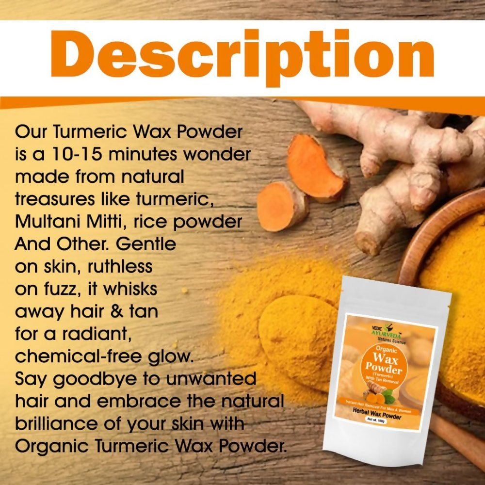 VedicAyurveda Herbal Wax Powder - Turmeric  Grab2Buy VedicAyurveda Grab2Buy