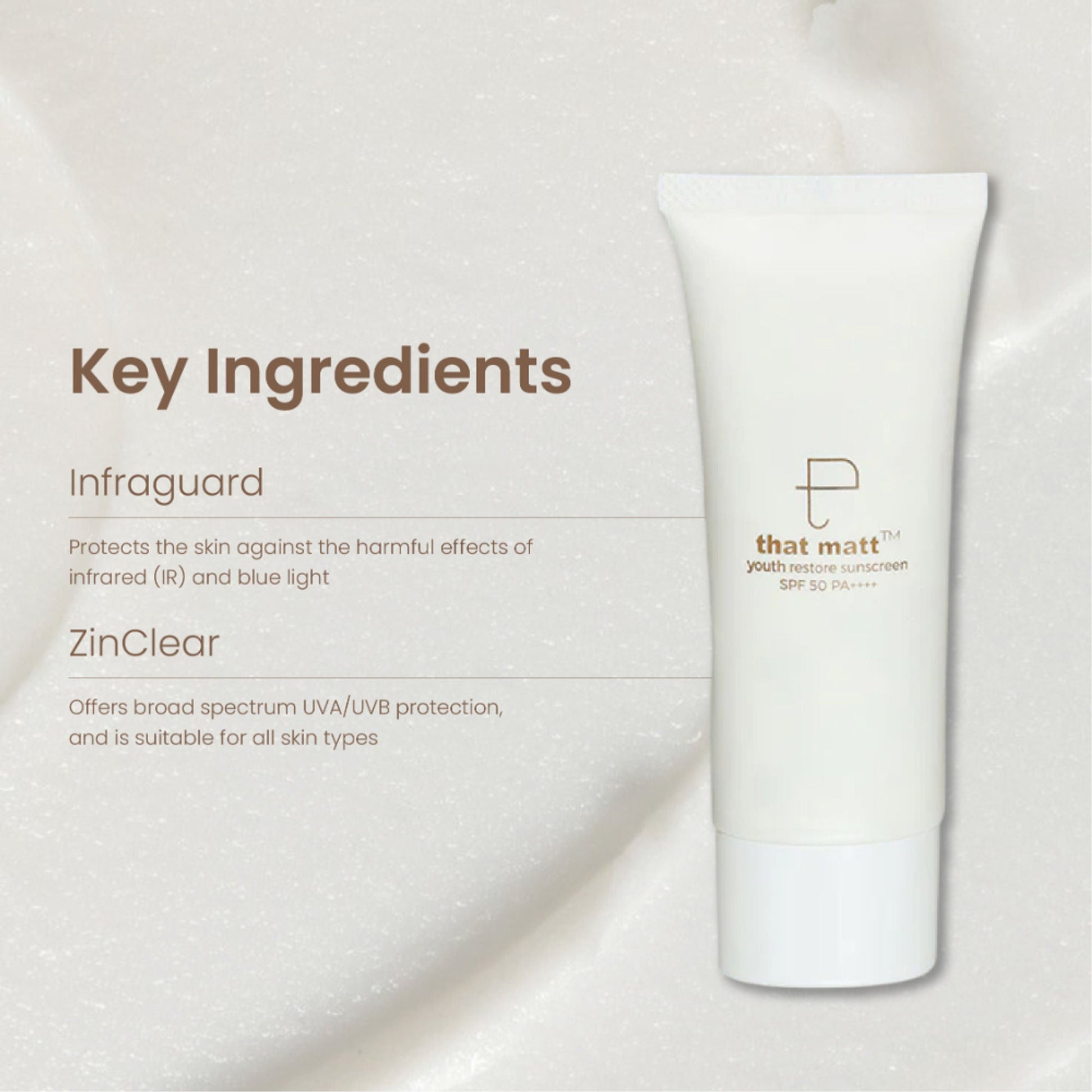 Personal Touch Skincare Thatmatt Hybrid Sunscreen SPF 50++++ With Patented Technology For Normal To Oily Skin