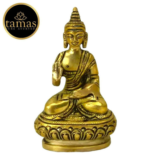 Tamas Brass Buddha Idol Decorative Showpiece (Golden) - Grab2buy