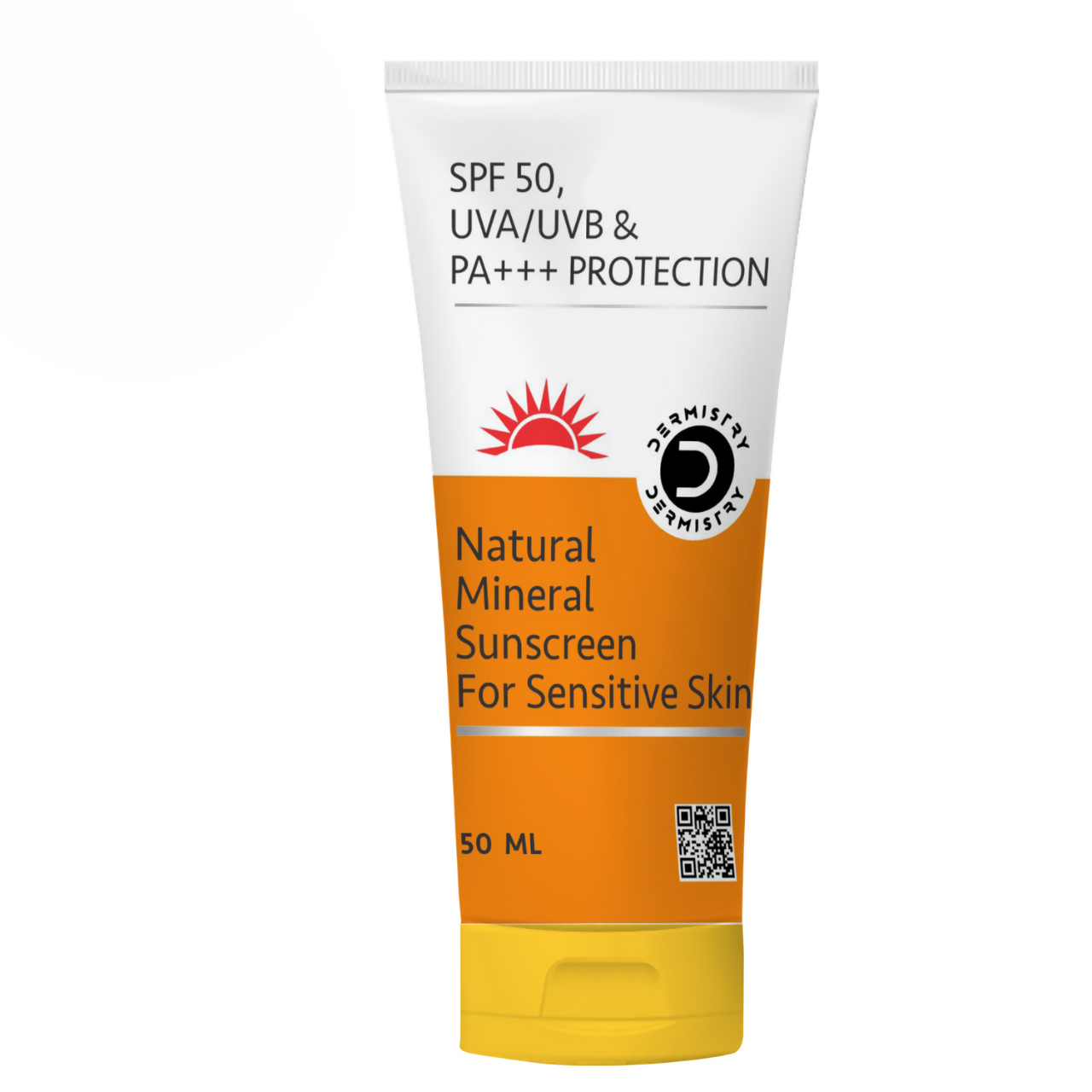 Dermistry Natural Mineral Sunscreen for Sensitive Skin & Children SPF 50 UVA UVB PA+++ Protection 