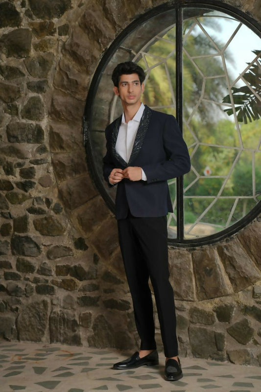 Navy Blue Tailored Co-Ord Set by Hilo Design 