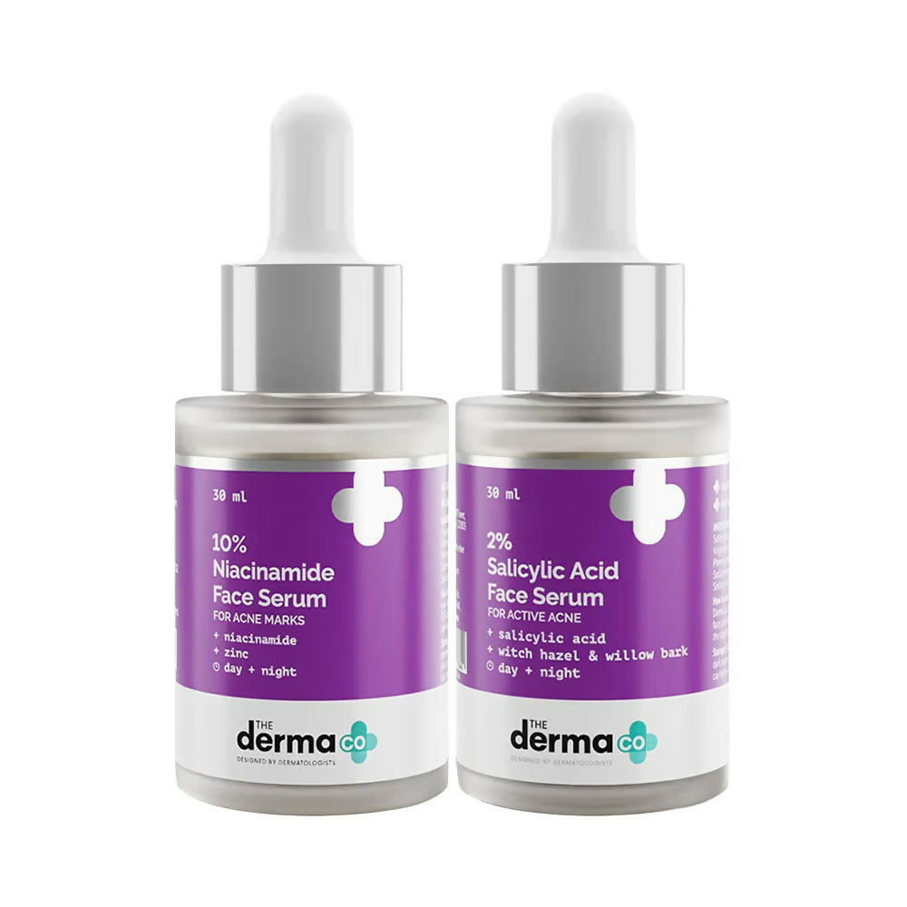 The Derma Co Anti Acne AM PM Regime Combo With Niacinamide (AM) And Salicylic Serum (PM)  Grab2Buy The Derma Co Grab2Buy