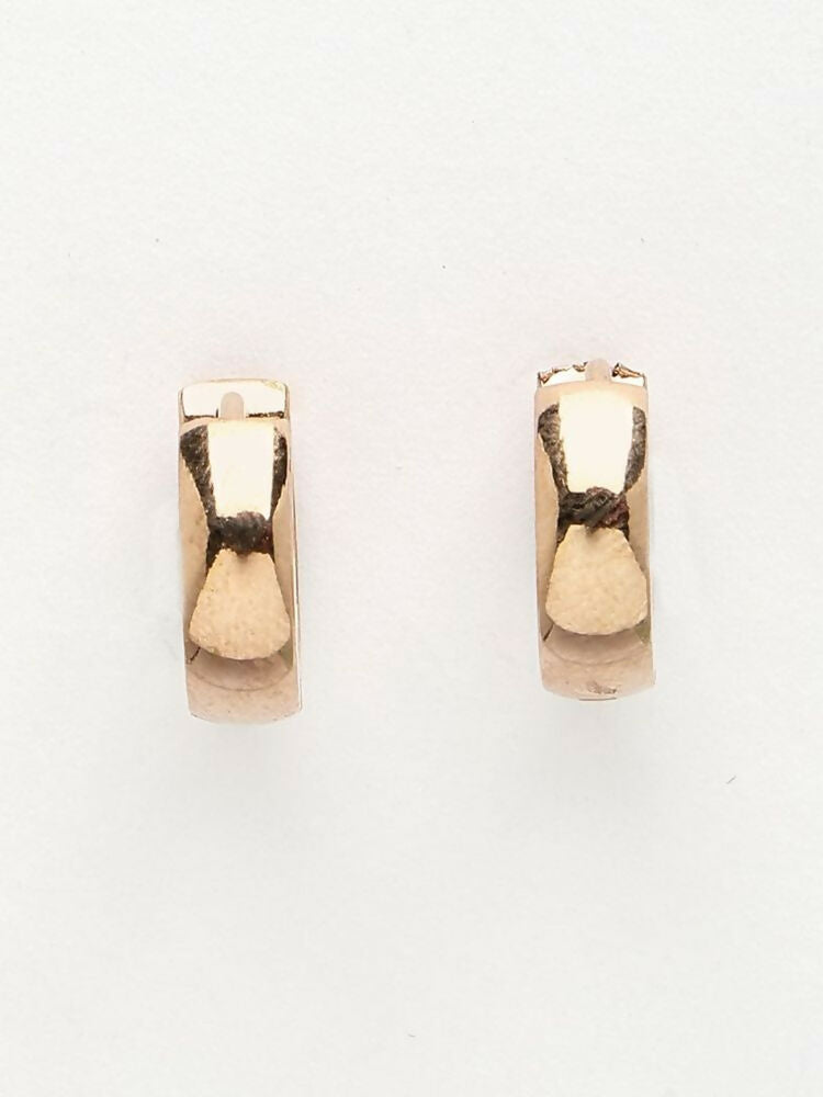 NVR Men's Rose Gold Plated Hoop Earrings
