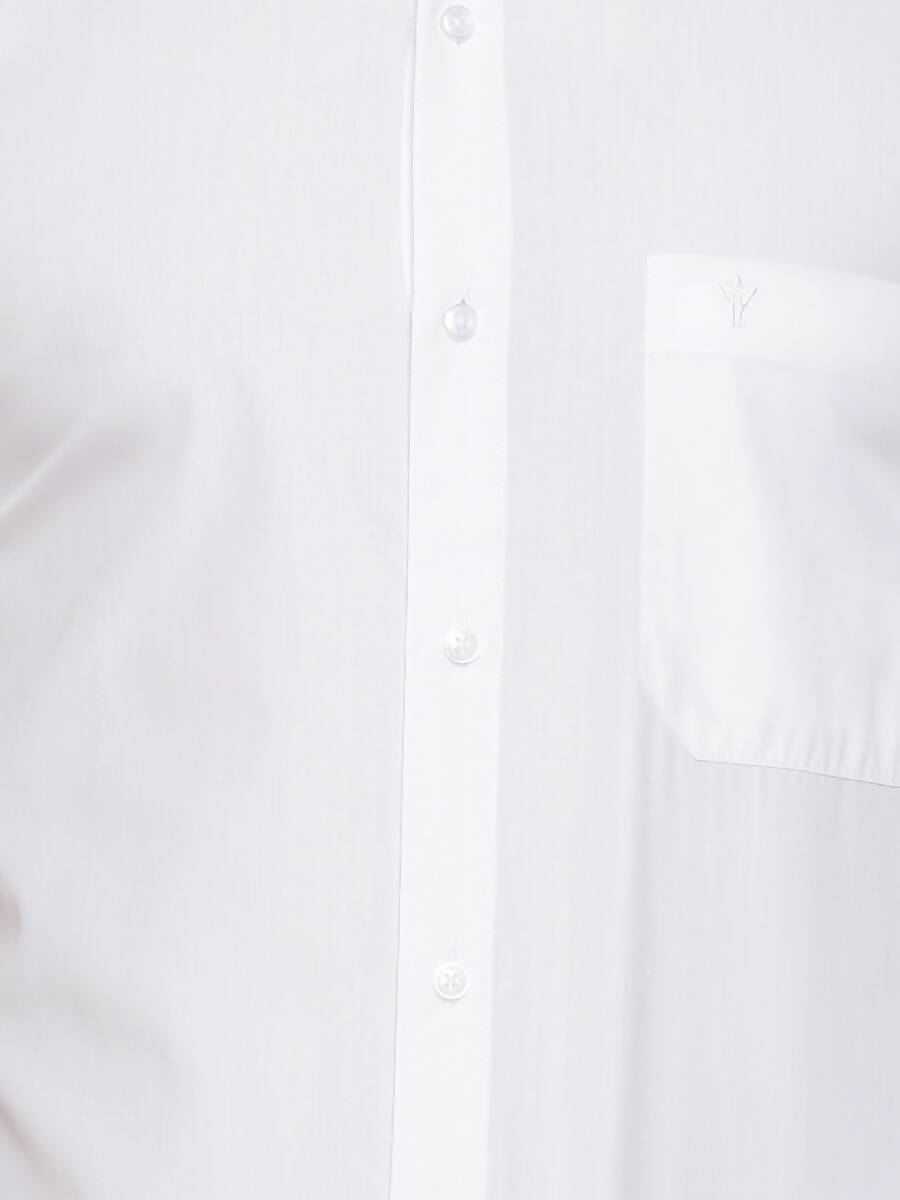 Ramraj Cotton Mens Half Sleeve Formal 100 % Cotton White Shirt 