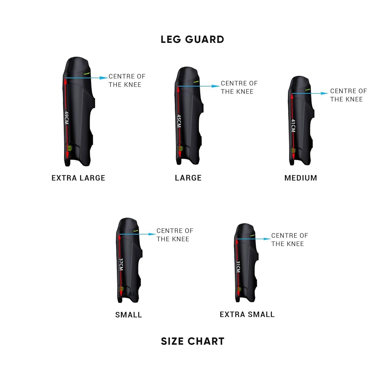 Moonwalkr Leg Guard 2.0 Cricket Batting Pads - Black (Extra Small) 