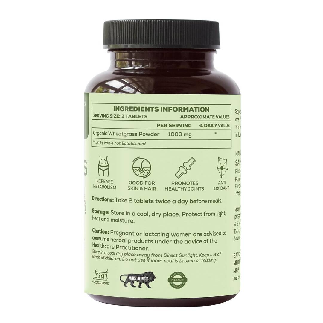 Saptamveda Organic Wheat Grass Tablets 