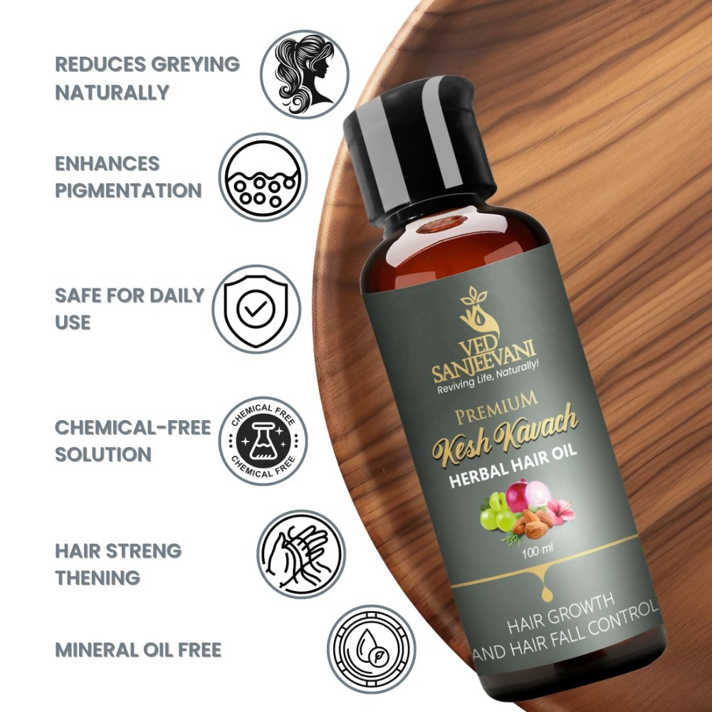 Ved Sanjeevani Kesh Kavach Herbal Hair Oil  Grab2Buy Ved Sanjeevani Grab2Buy