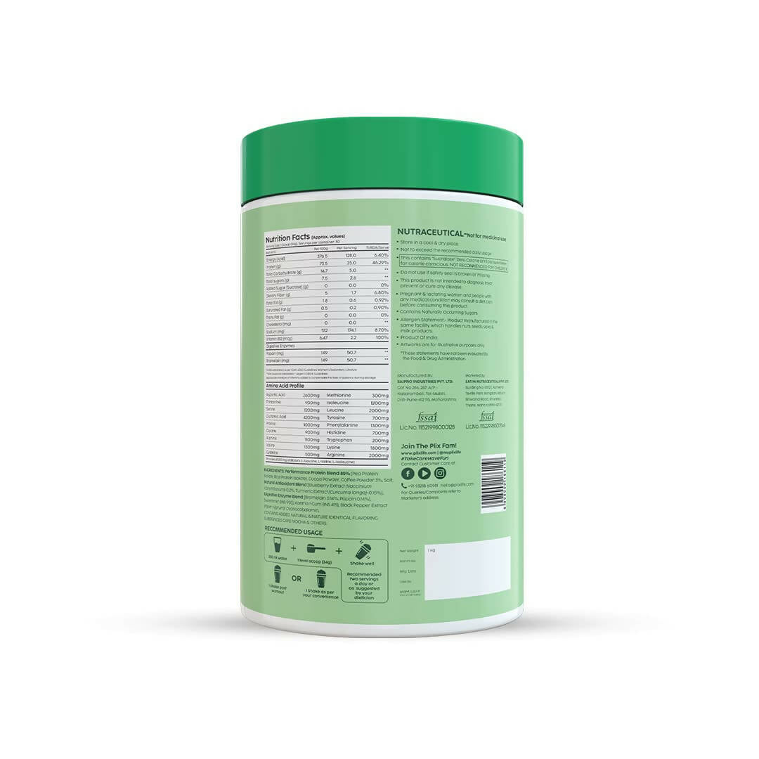 PLIX The Plant Fix Evolve Plant Protein Shake Powder - Cafe Mocha 