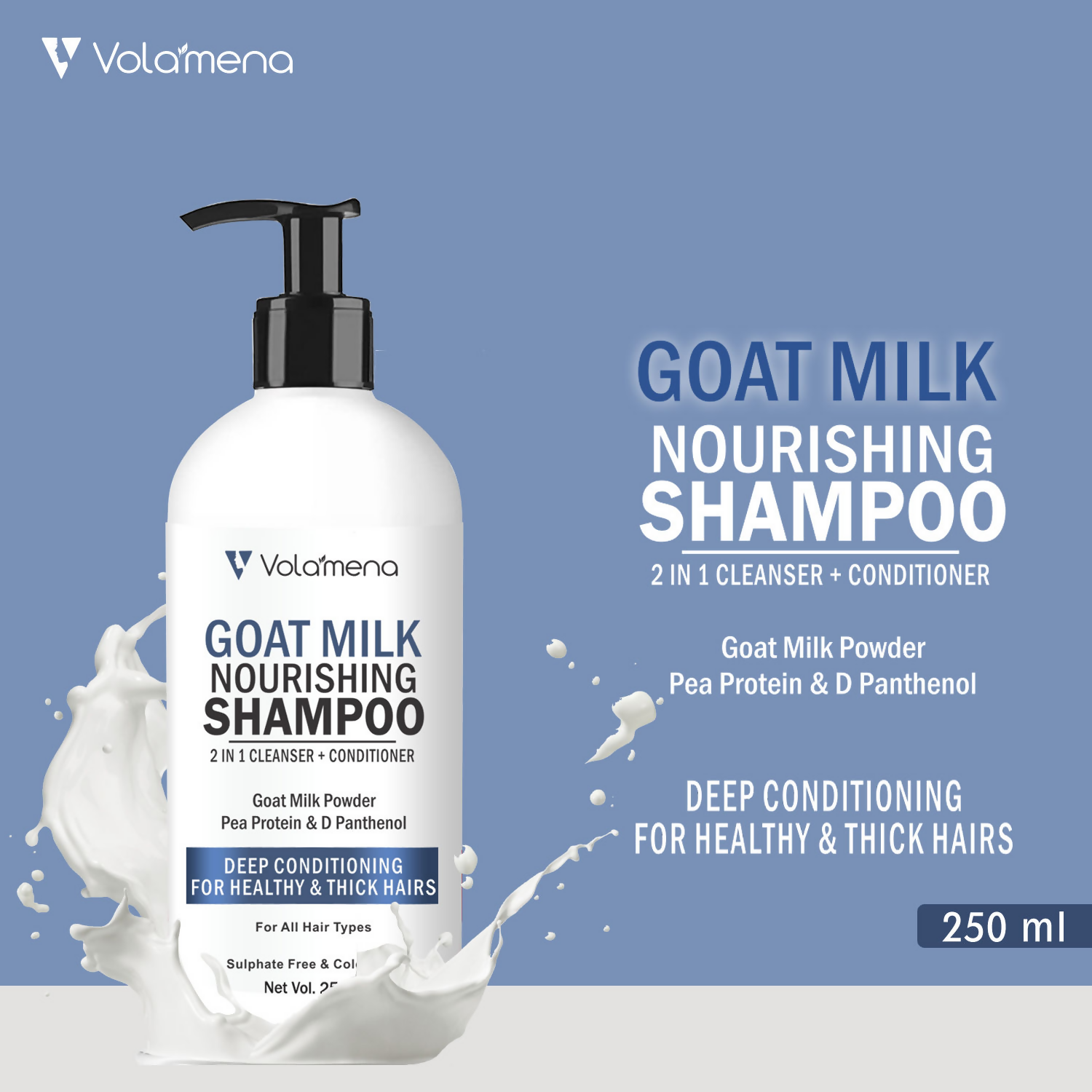 Volamena Goat Milk Shampoo Is Gentle 2 In 1 Hair Cleanser  Grab2Buy Volamena Grab2Buy