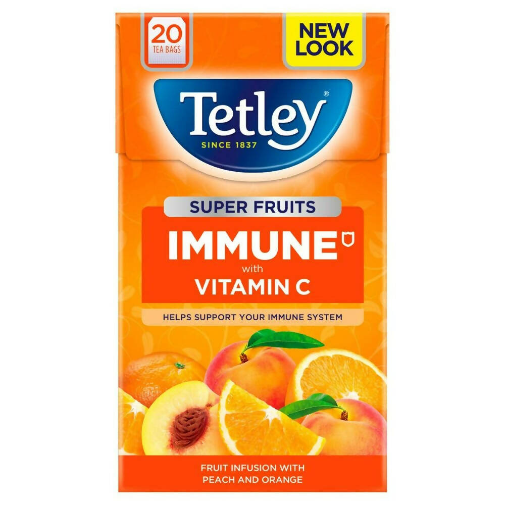 Tetley Immune Vitamin C Fruit Infusion With Peach And Orange Tea Bags  Grab2Buy Tetley Grab2Buy