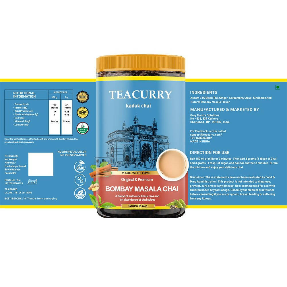 Teacurry Bombay Masala Chai Powder 