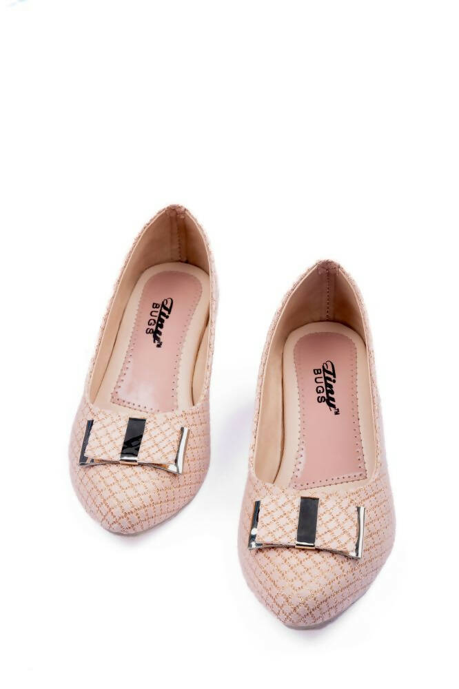 Tiny Bugs Girls Party Wear Ballerinas - Rose Gold  Grab2Buy Tiny Bugs Grab2Buy
