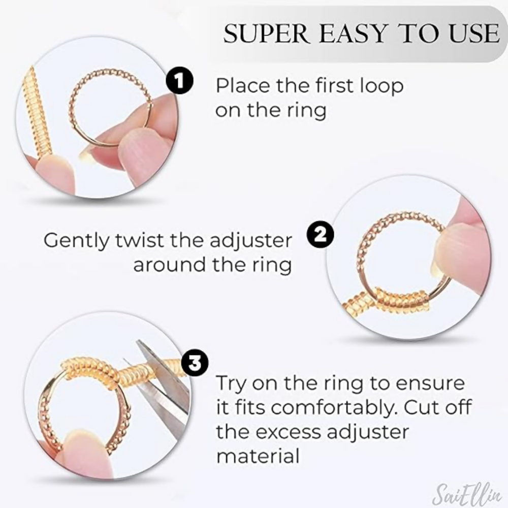 Saiellin Ring Size Adjuster For Loose Rings - Gold