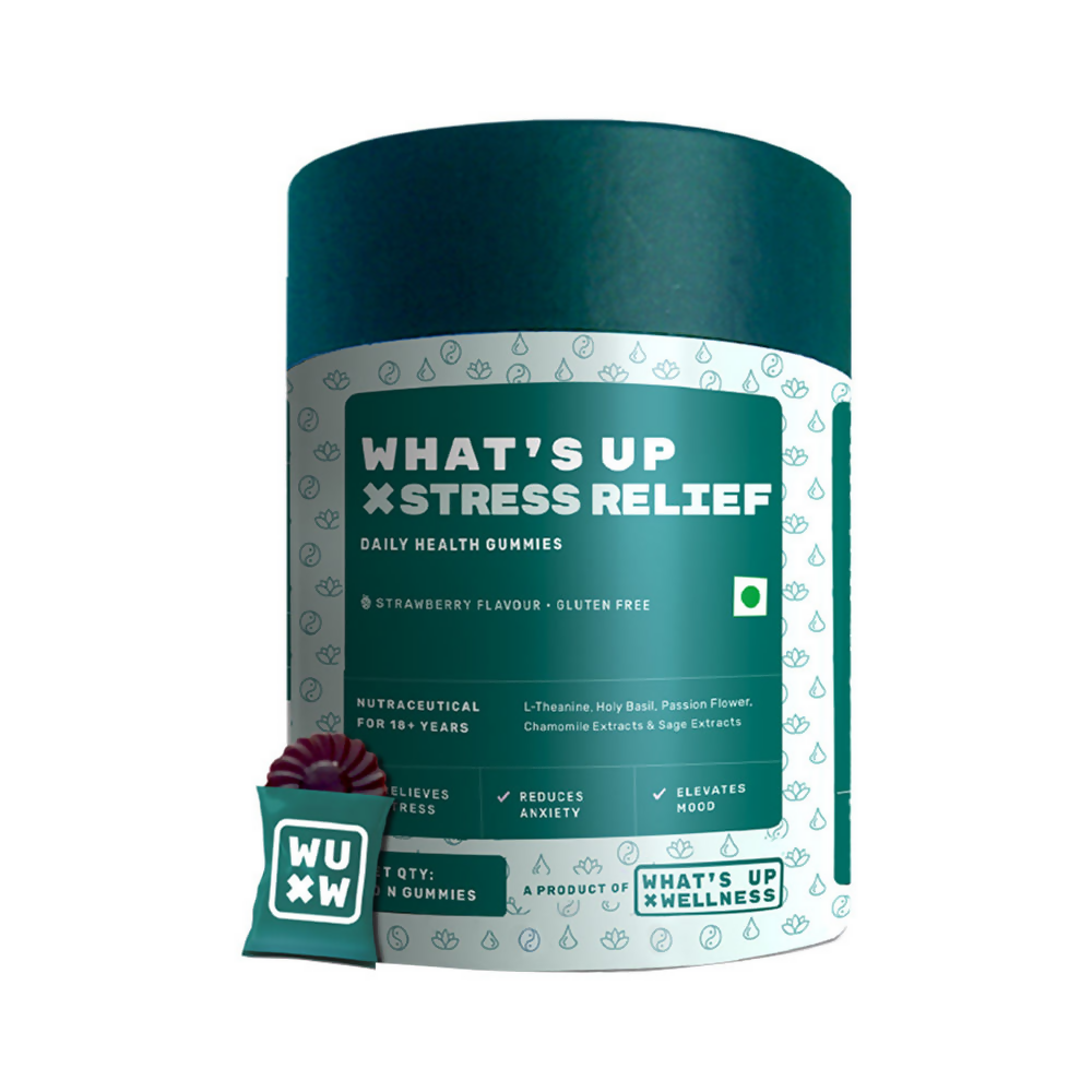What's Up Wellness Stress & Anxiety Relief Gummies - Strawberry Flavor 