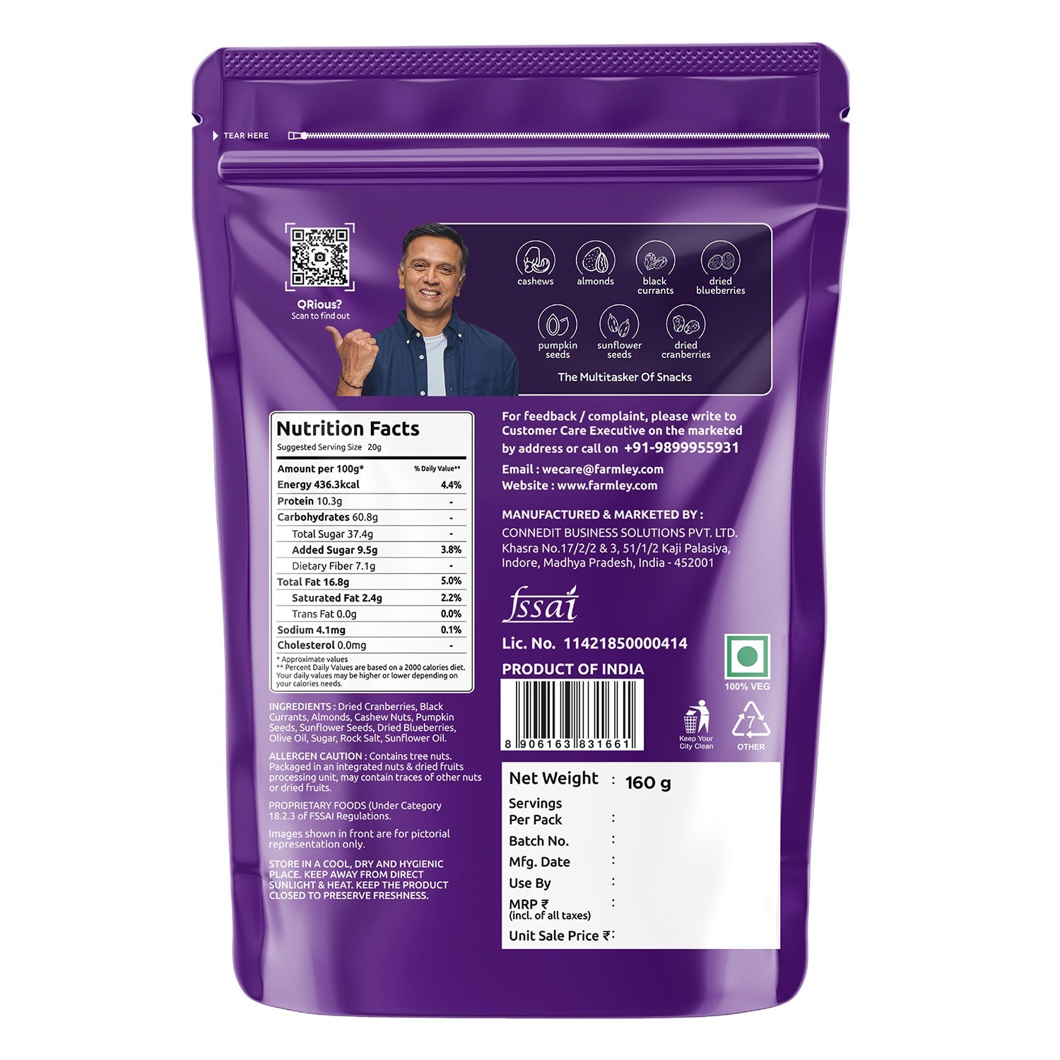 Grab2Buy Trail Mix (200g) + Berry Mix (200g)  Grab2Buy Farmley Grab2Buy
