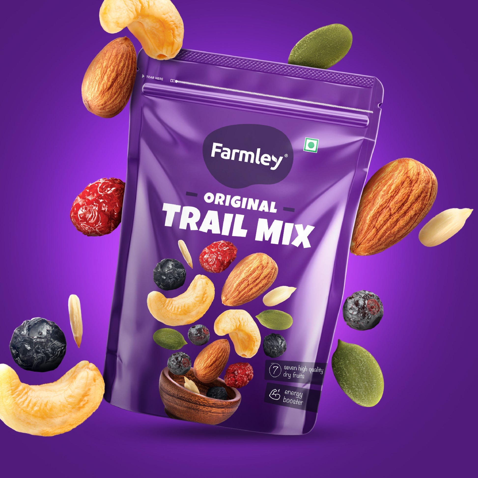 Grab2Buy Trail Mix (200g) + Berry Mix (200g)  Grab2Buy Farmley Grab2Buy