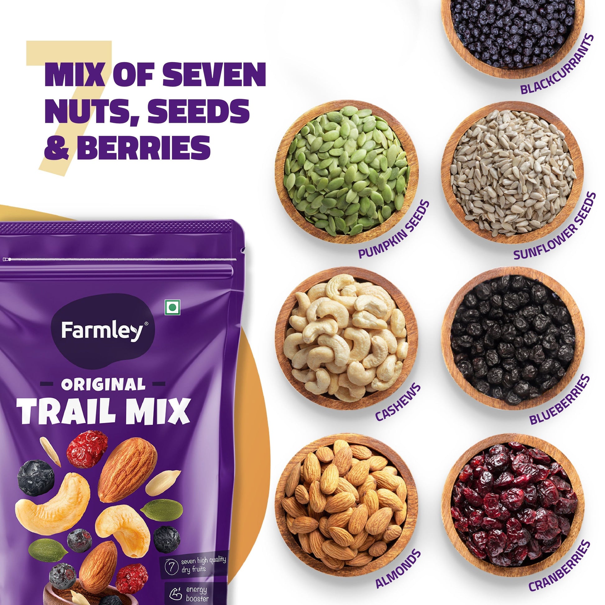 Grab2Buy Trail Mix (200g) + Berry Mix (200g)  Grab2Buy Farmley Grab2Buy