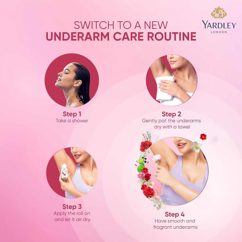 Yardley London Rose Underarm Deodorant Roll On  Grab2Buy Yardley Grab2Buy
