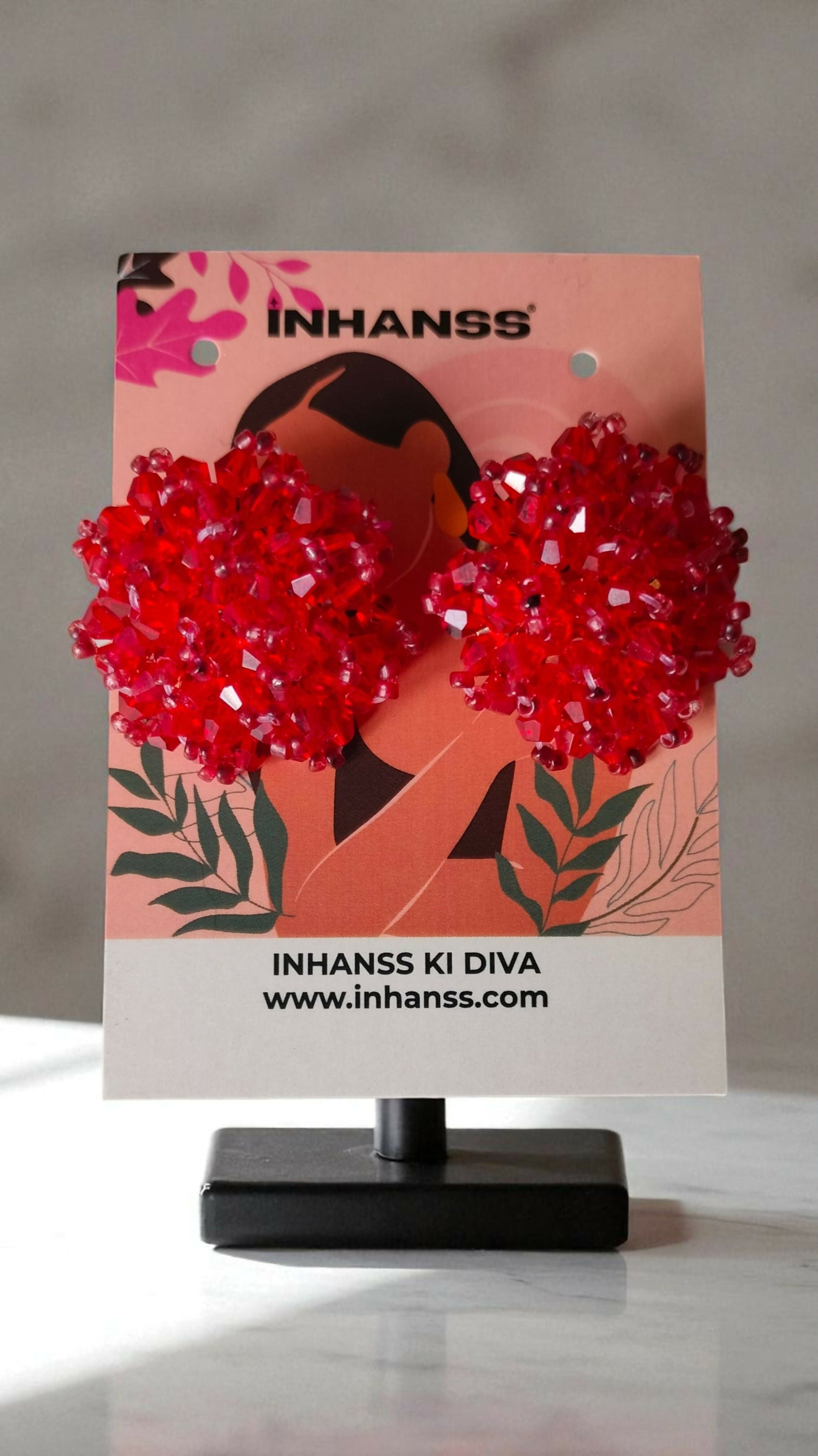 Inhanns Premium Everyday Studs - Light Maroon