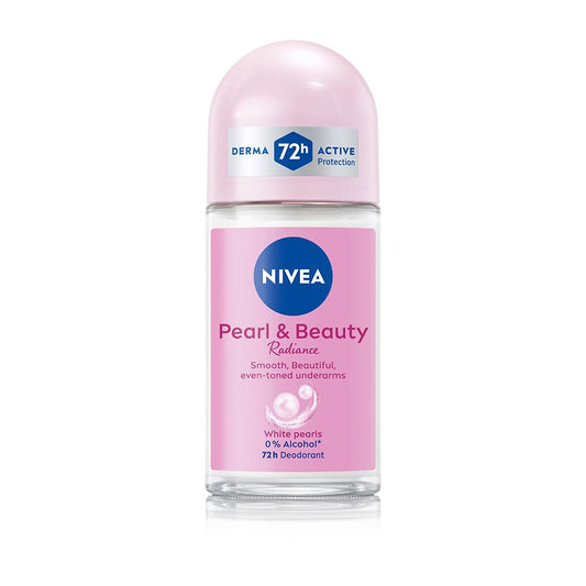 Nivea Deodorant Roll On Pearl & Beauty Radiance For Eventoned Smooth & Beautiful Underarms 