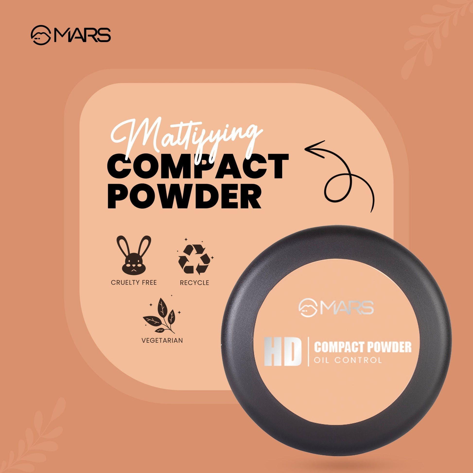 MARS Cosmetics HD Mattifying Compact Powder - 01-Icing 